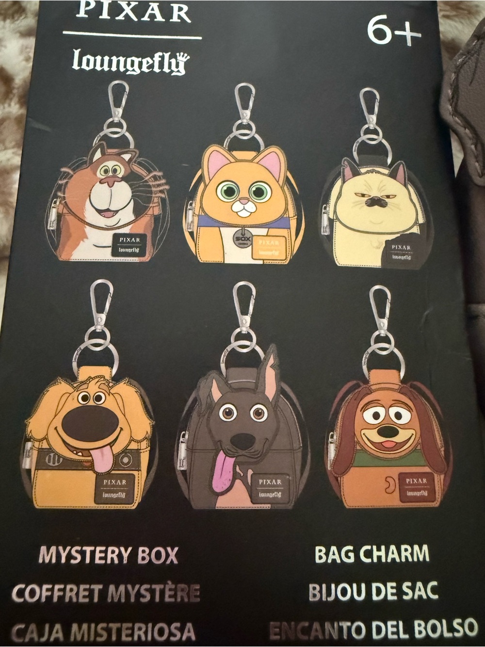 Loungefly Pixar Dante Brown and Pink Dog Bag Charm - Picture 2 of 4